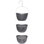 Корзина - органайзер для хранения подвесная «ЛЕНАРО», цвет серый, три секции, 23*16*79см