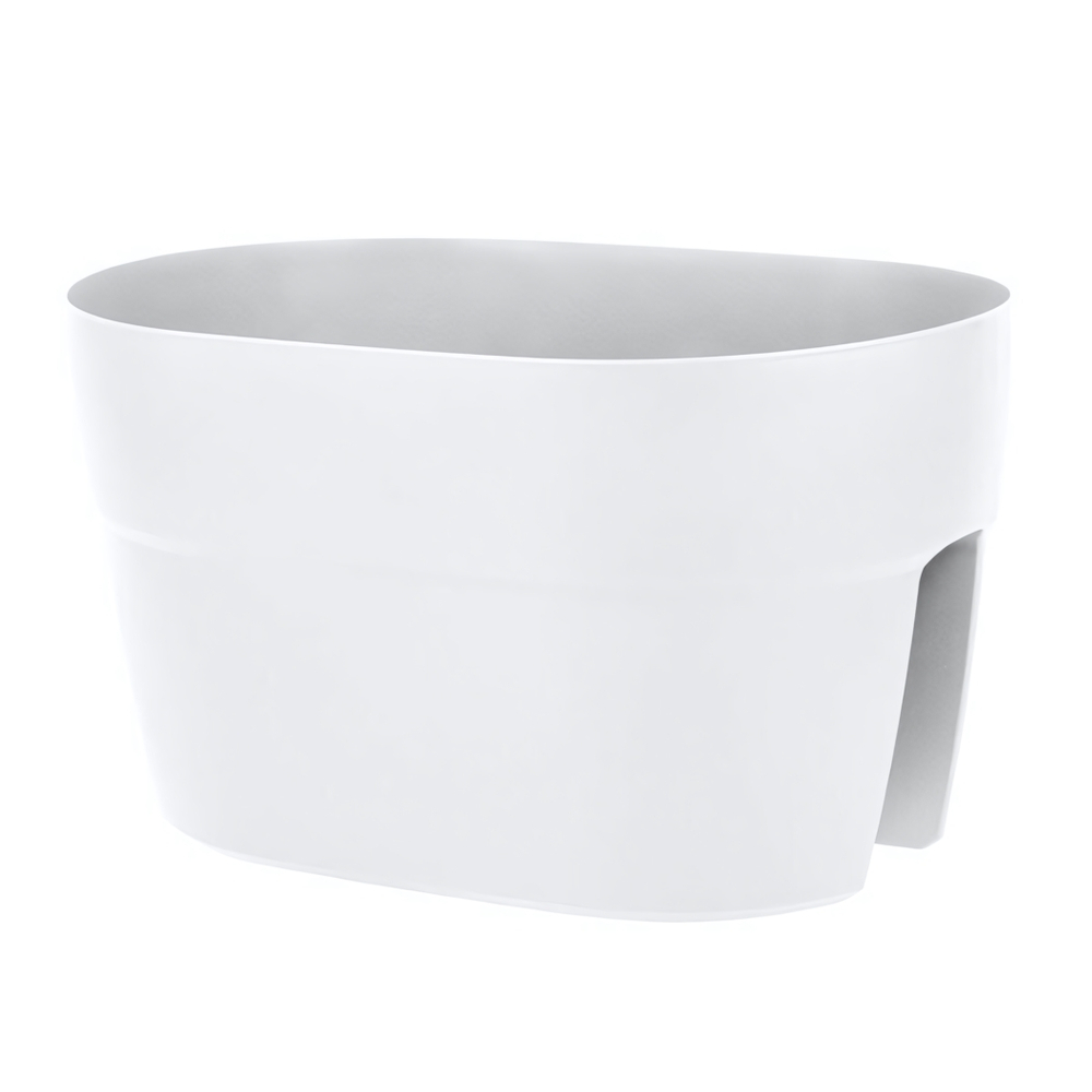 Ящик балконный на перила InGreen Villa de Fiori, двусторонний,40см,12л,фиксаторы,белоснежный жасмин