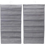 Органайзер двухсторонний подвесной для хранения вещей с крючком «ИДЕЯДОМА», цвет серый, 30 карманов, 75*39см