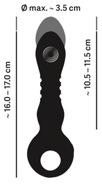 Черный вибратор с мощной поступательной стимуляцией Strong Thrusting Vibrator (Цвет: черный)