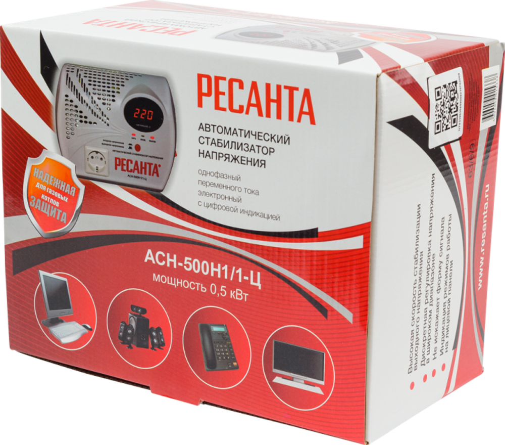 Стабилизатор напряжения серии LUX РЕСАНТА АСН-500Н1/1-Ц