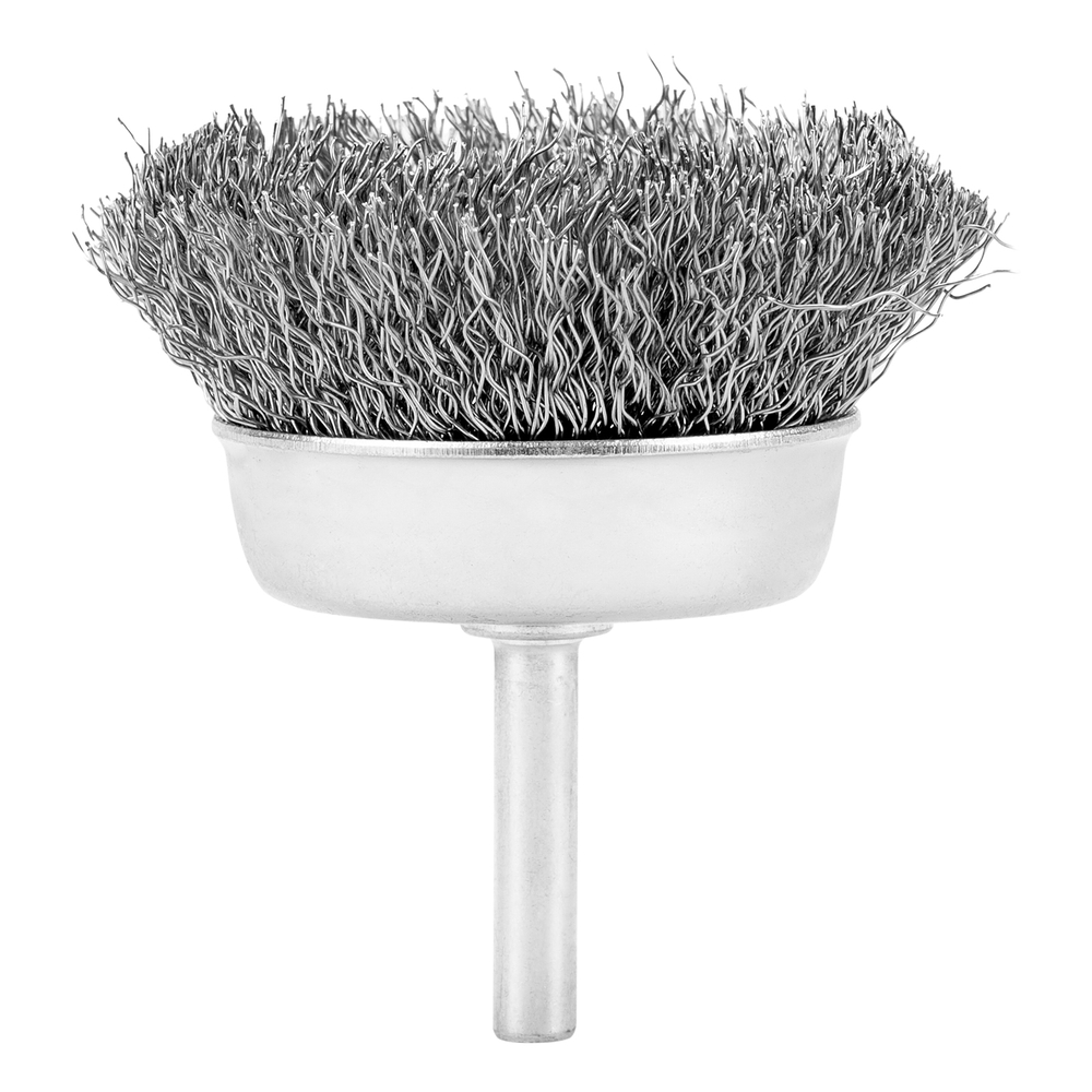 Щетка для дрели, 65 мм, "чашка" со шпилькой, витая проволока Сибртех