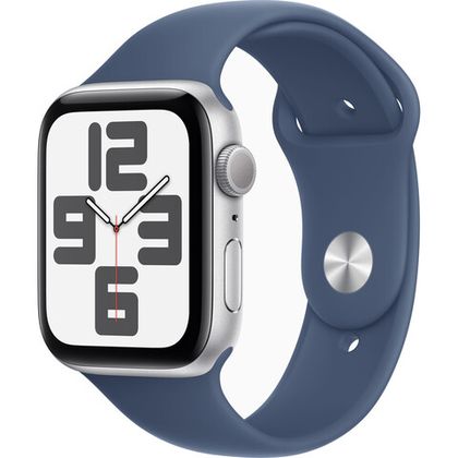 Apple Watch SE 2 (2024) GPS 44mm Silver Aluminum Case with Denim Sport Band