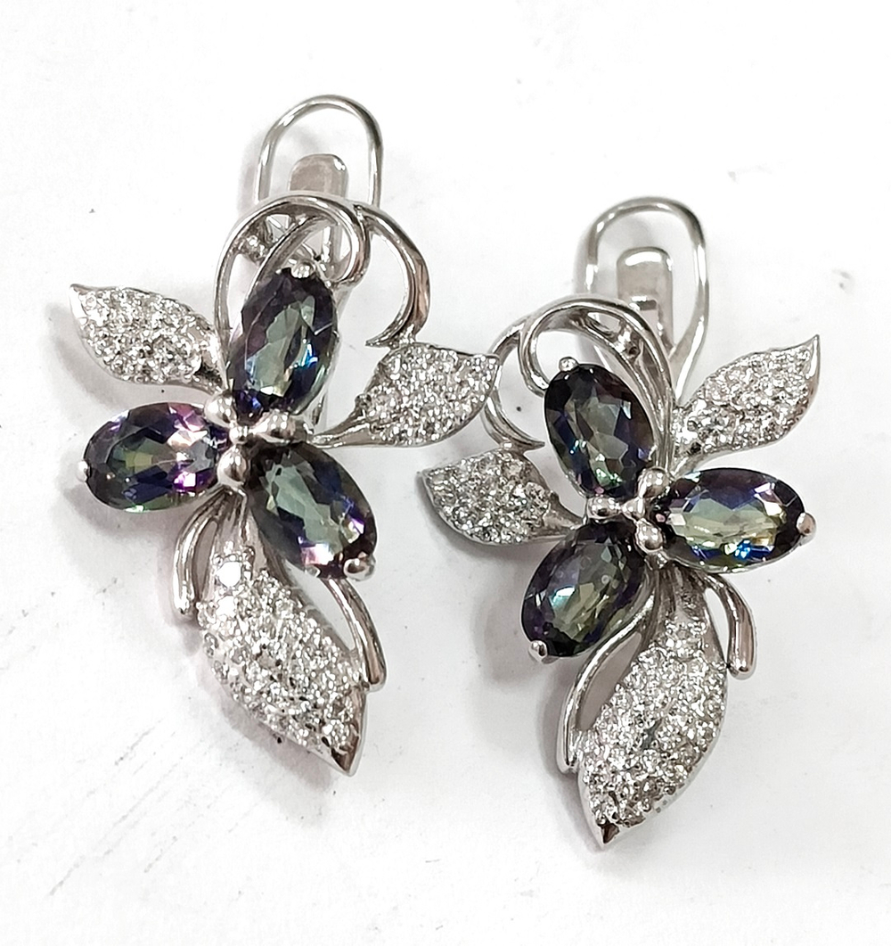 Ювелирные серьги из серебра 925 пробы