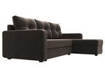 Диван угловой Ливерпуль Лайт правый угол, Коричневый, Велюр, 117722