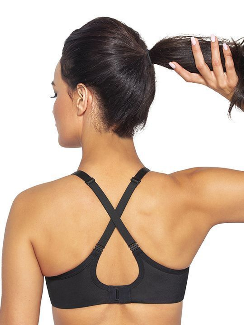 Спортивный бюстгальтер-топ +size Carri (Размер: 90I) (Цвет: черный)