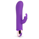 Фиолетовый мини-вибратор с клиторальным зайчиком 14см Bior Toys Cosmo Orgasm CSM-23167