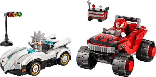 Конструктор LEGO Sonic the Hedgehog 77118 Silver's Car vs. Knuckles' Monster Truck