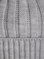 Шапка зимняя вязаная с помпоном на завязках