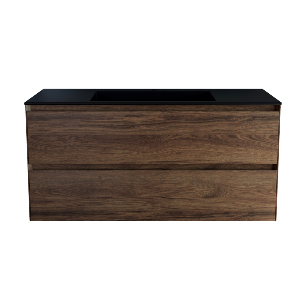 Тумба под раковину Vincea Luka 1000 подвесная, 2 выкатных ящика soft-close, C.Oak