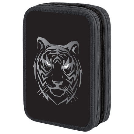 Пенал BRAUBERG, 3 отделения, полиэстер, 21х14 см, "Tiger", 271551