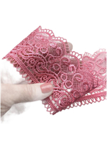 кружево неэластичное рашель - с фестонным краем (розовый) ш-7см