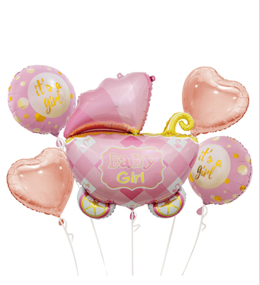 Набор шаров (35''/89 см) Розовый, 5 шт. в уп.