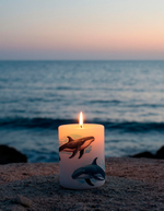 Трансфер переводной - декаль для свечей и гипса киты 003 А5