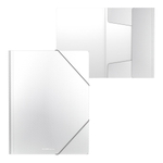 Папка на резинках Erich Krause, А4, 248х320х5 мм, 550 мкм, пластик, "Diamond Total White", в пакете 4 шт.