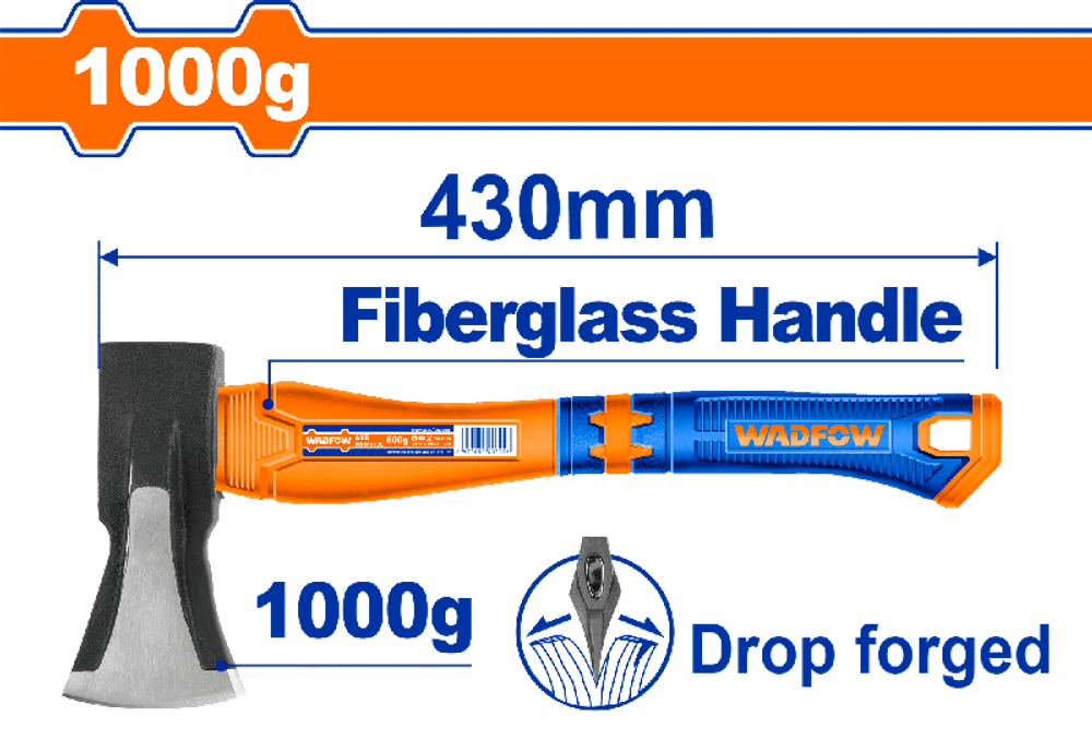 Топор 1000 г, 43 см (6/12) WADFOW WHM6321