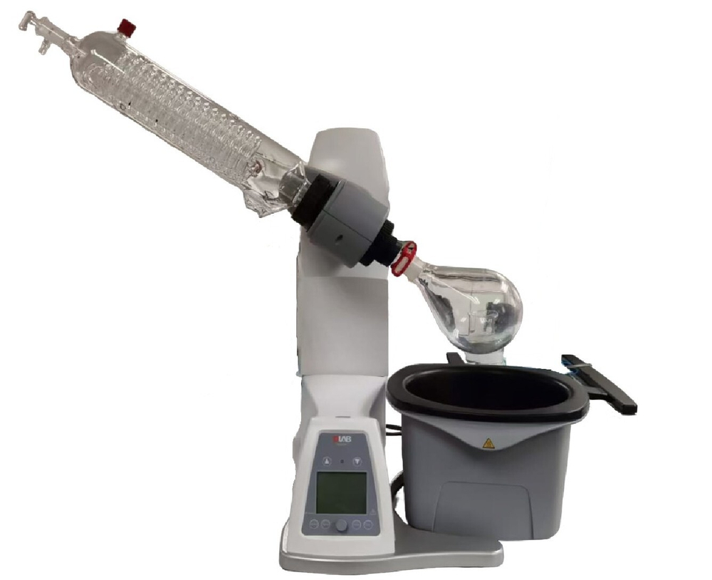 Роторный испаритель горизонтальный RE100B-Pro 1л, с автоматическим подъёмом