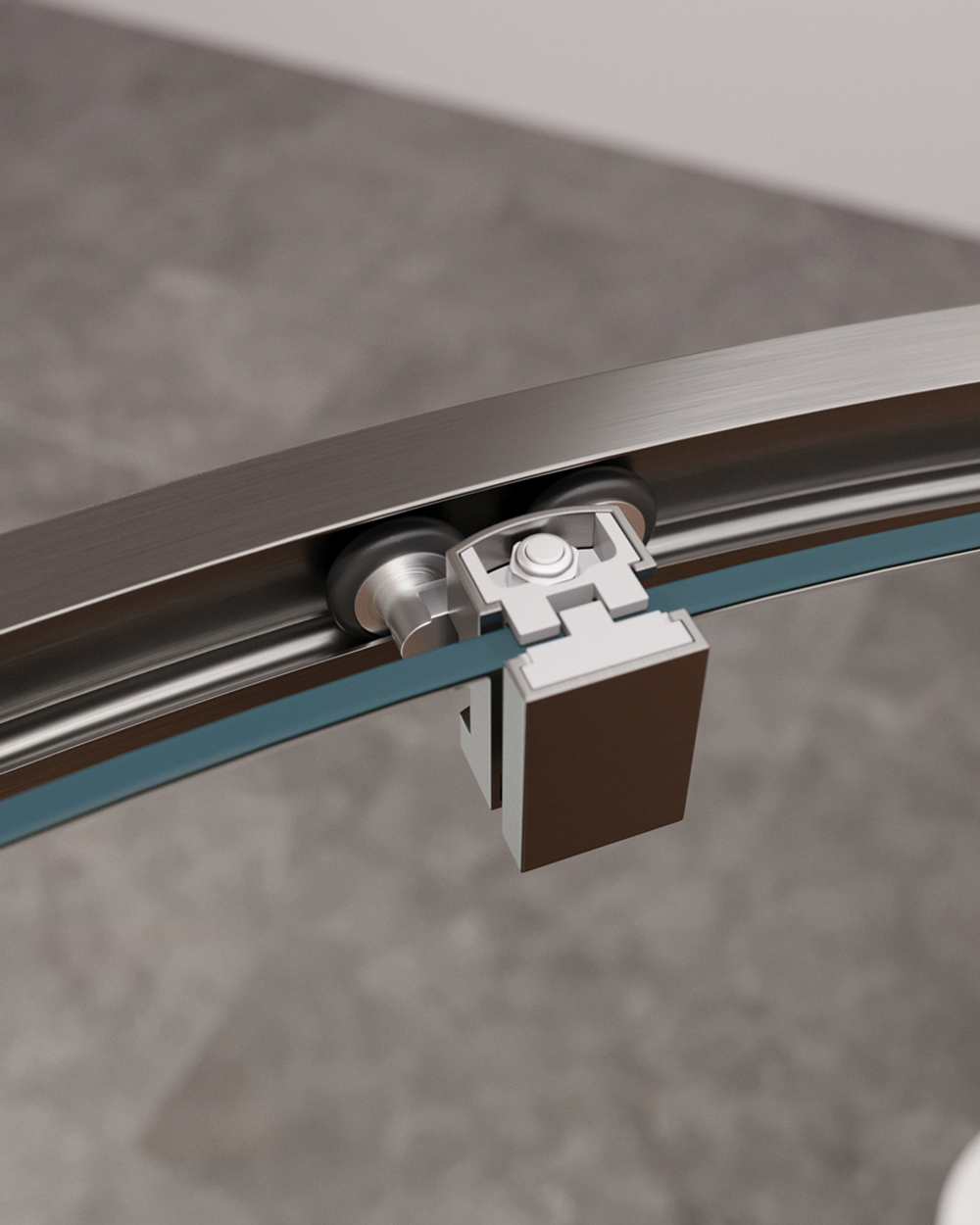 Душевой уголок Cezares MOLVENO-RH-1-120/90-C-GM-IV, 120х90х195, профиль оружейная сталь, прозрачное стекло