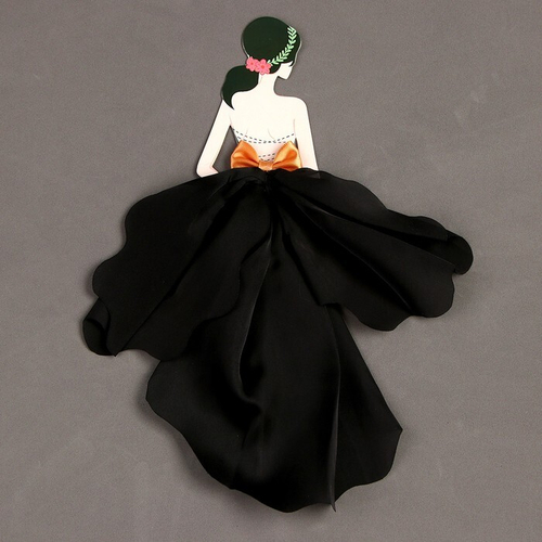 Топпер для торта Девушка в чёрном