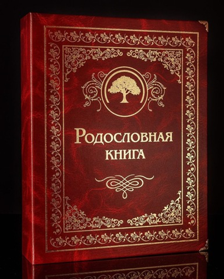 Семейный альбом родословная книга "Застолье", обложка балакрон (гранат)
