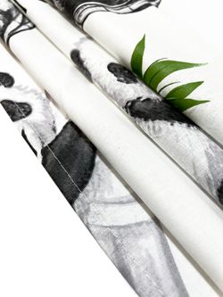 Простынь на резинке перкаль Сказка "Панды" 120x200 см