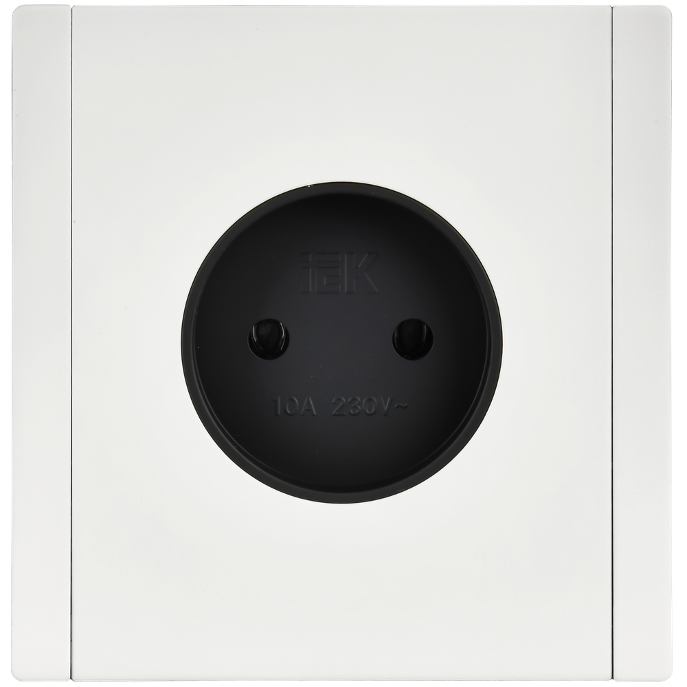 FORTE&PIANO Розетка 1-местная без заземления без защитных шторок винтовое крепление 10А FP218M металл белый IEK
