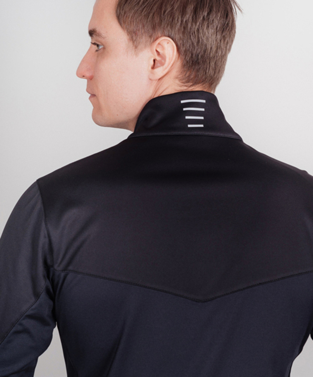 Куртка разминочная NORDSKI BASE Black/Blue, мужская, NSM810170