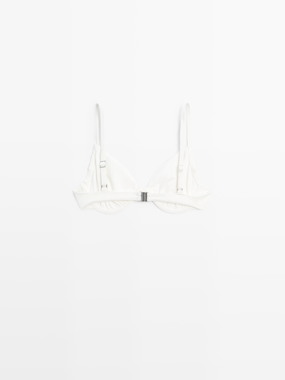 Massimo Dutti Топ бикини со сборкой на косточках, белый