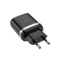 Адаптер питания на USB 3A Hoco C12Q с быстрой зарядки 18W (Черный)