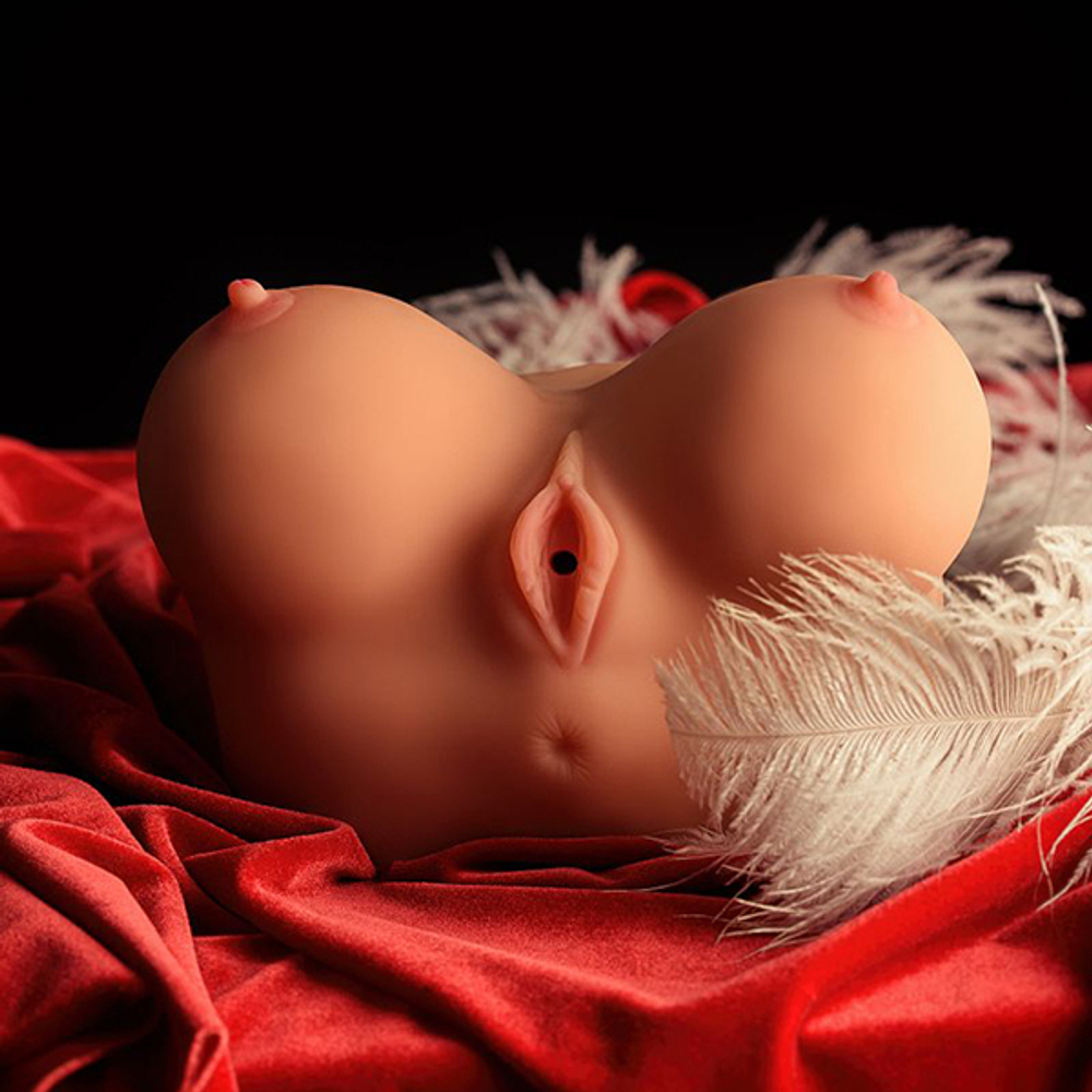 Мастурбатор-полуторс 20х16х11см в виде груди с вагиной без вибрации Kokos Juliana Breast