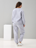 Костюм с брюками КБфн-090/серый-меланж-п