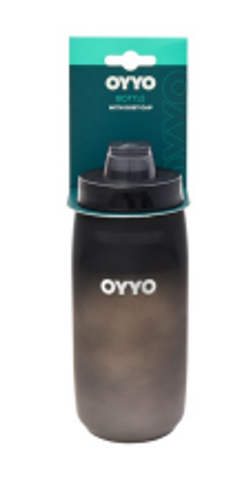 Фляга с крышкой OYYO, BT03, 620 мл, градиент, пищевой пластик ((), черно-серый)