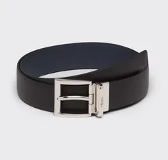 Двухсторонний ремень Prada, чёрный