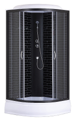 Душевая кабина Loranto CS-6610-25GB 100х100 тонированное стекло/профиль черный