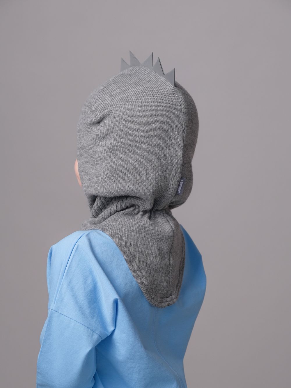 Шлем весенний/осенний вязаный (Пепельный) ОРЕО