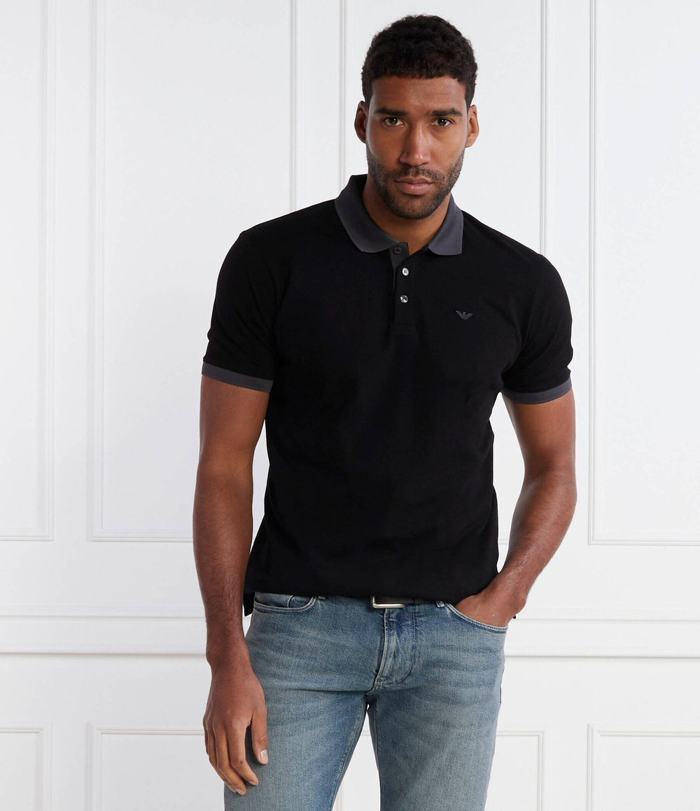 Поло Emporio Armani - черный(3D1FM1 1JTKZ)