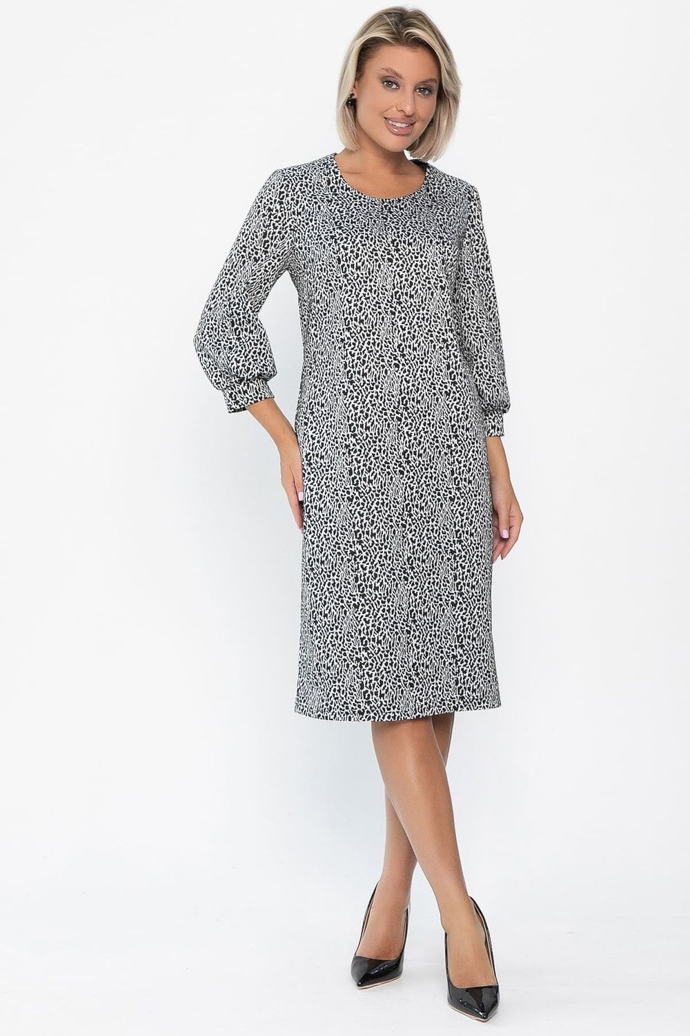 Платье Феличита (черное/лео) П14034-19М LT Collection