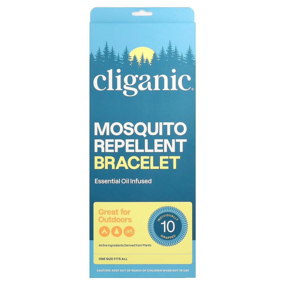 Cliganic, Браслет от комаров, 10 шт. В упаковке