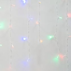 ULD-B3010-200-TWK MULTI IP67 Бахрома светодиодная с эффектом мерцания. 3м. Соединяемая. 200 светодиодов. Разноцветный свет. Провод белый. TM Uniel.