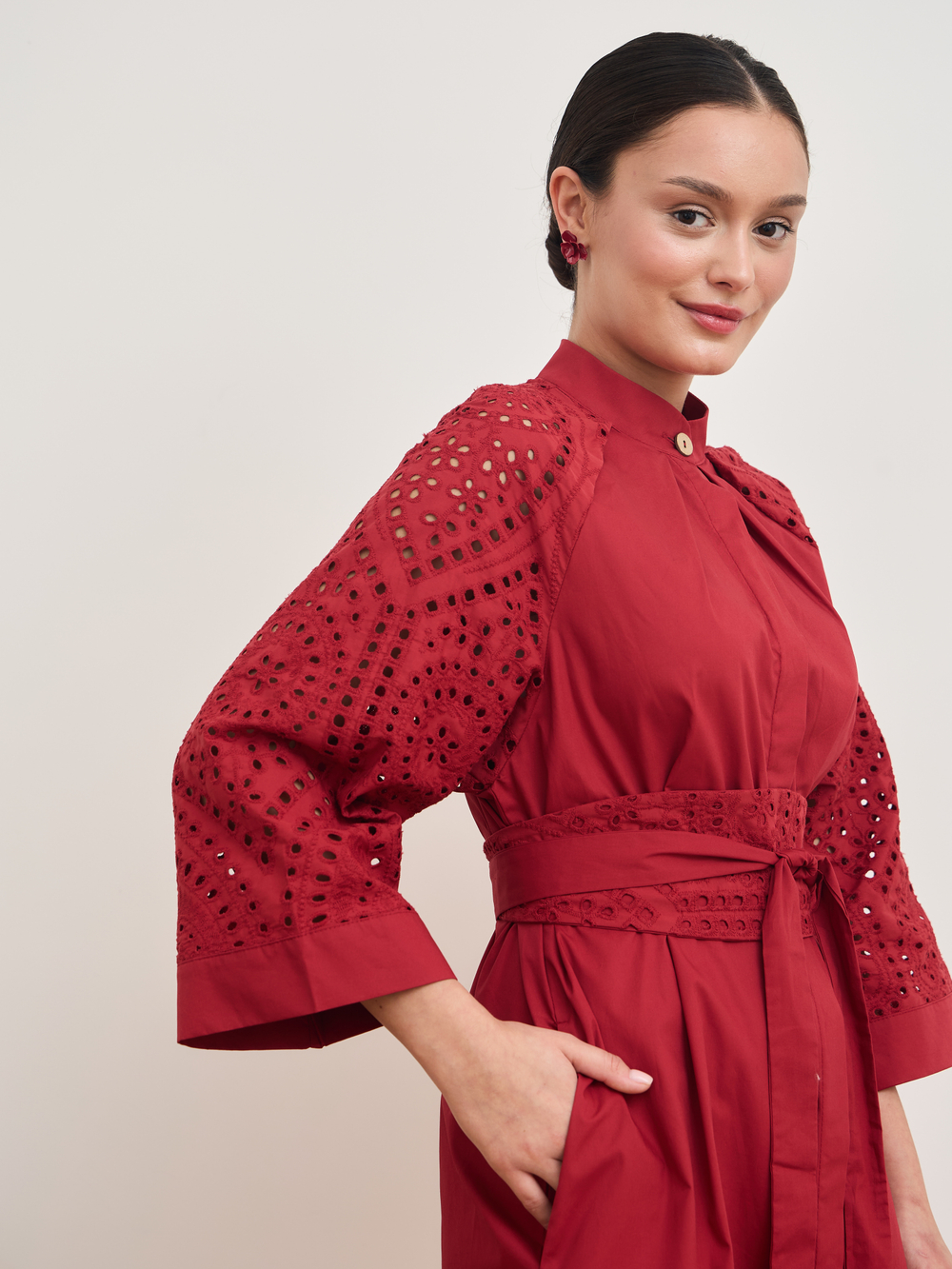 Платье кимоно ажурное