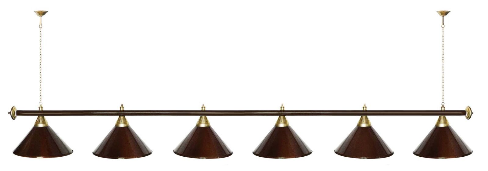 Лампа STARTBILLIARDS 6 пл. (плафоны зеленые,штанга золотая,фурнитура золото) фото №18