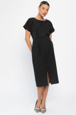 Платье с карманами Утренняя роса (черное) П14371-16М LT Collection