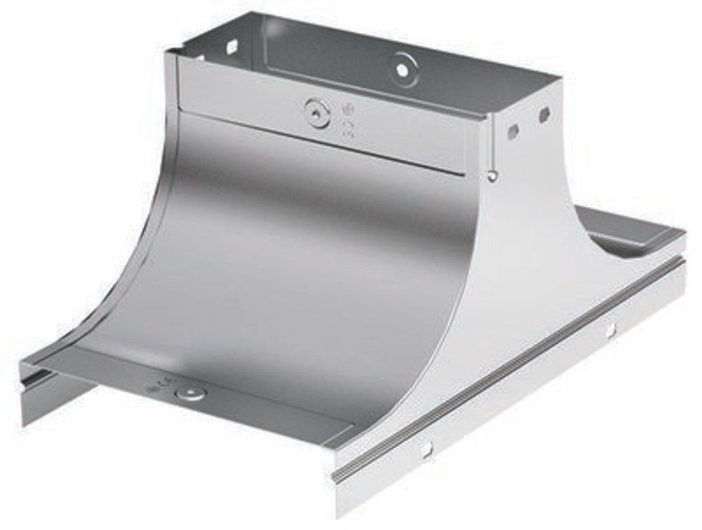 Крышка-ответвитель TS осн.400 H50 в комплекте с крепежными элементами и соединительными пластинами, необходимыми для монтажа