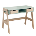 Стол письменный, 94х64х75, Чек, компьютерный, с ящиками, зеленый, Dipriz