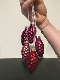 Набор елочных игрушек  48шт House of Seasons Шишки Ягодный смузи в ассортименте 2 вида