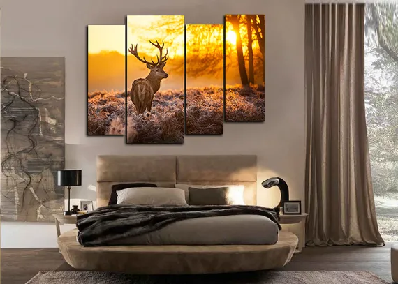 Модульная картина "Одинокий олень"