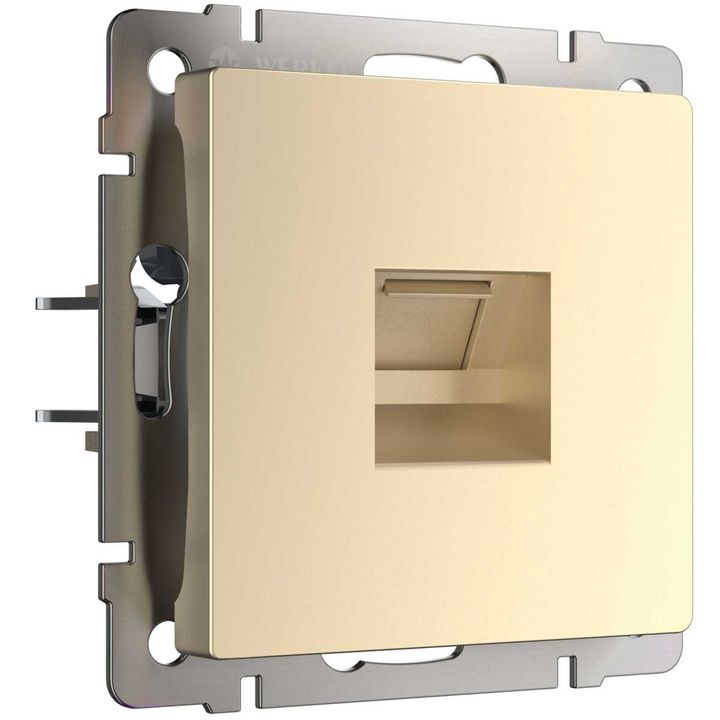 Розетка Werkel Ethernet RJ-45 шампань W1181011 4690389157479