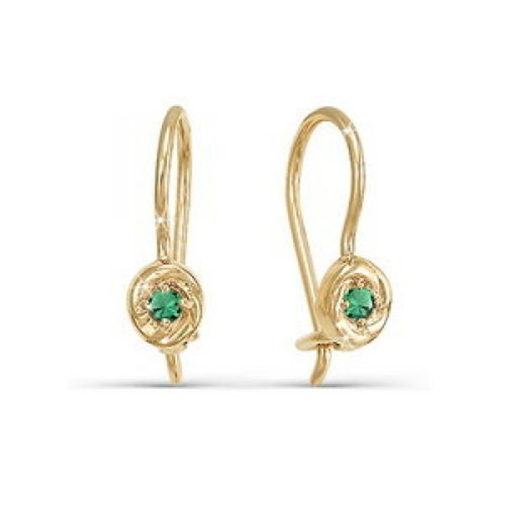 Серьги из золота с фианитами