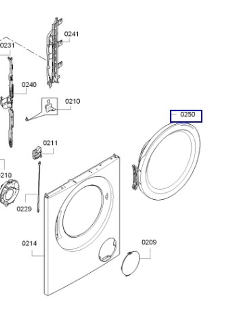 Люк в сборе стиральной машины BOSCH
