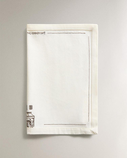 ZARA HOME САЛФЕТКА ПОД СТОЛОВЫЕ С ПРИНТОМ, КОРИЧНЕВЫЙ